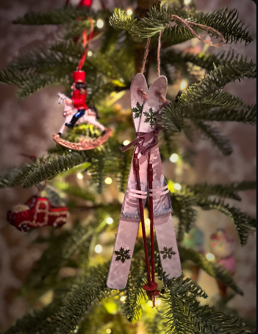 Julgransdekor SKI-TASTIC FUN (23 cm) RÖD