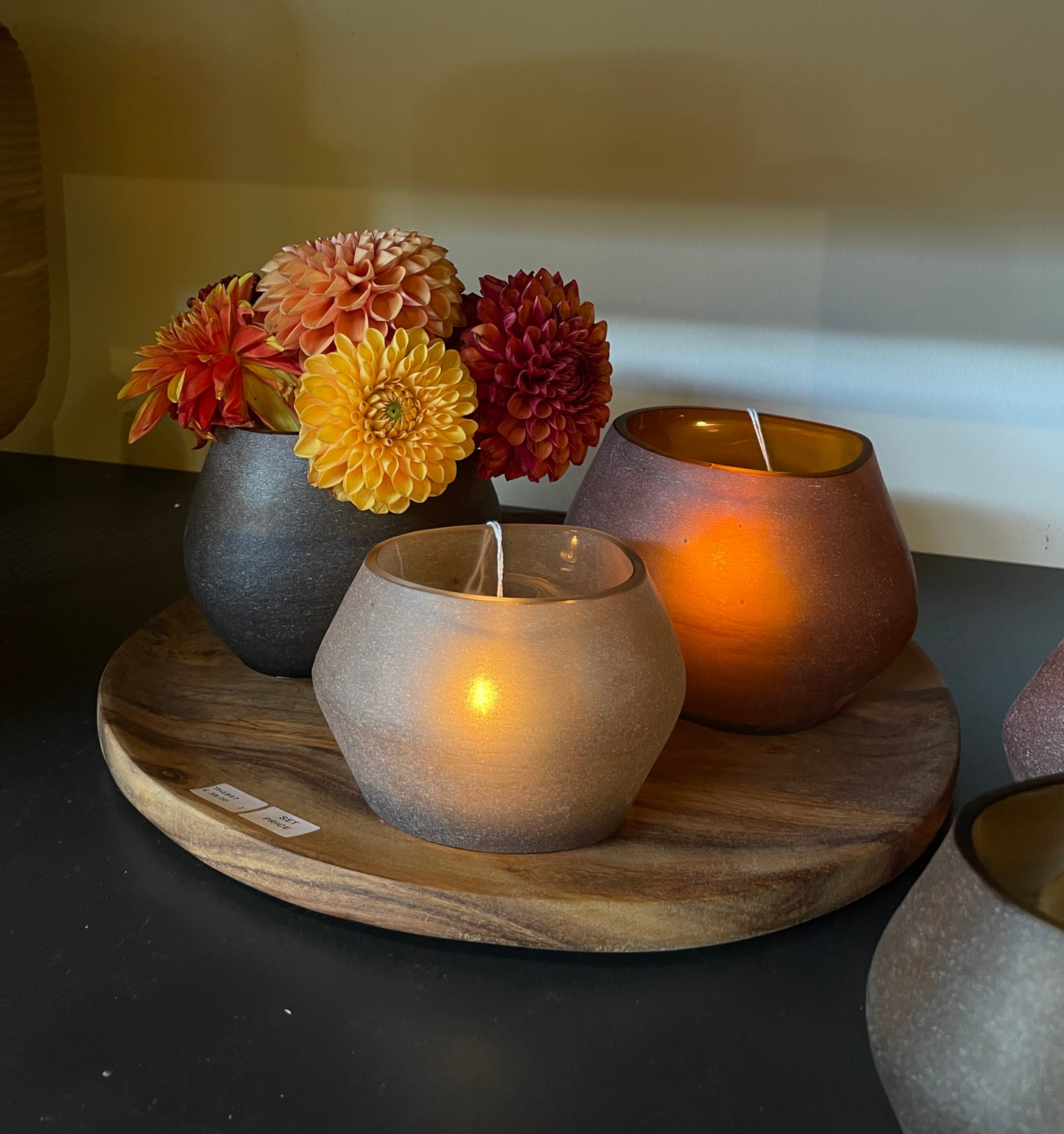 Ljuslykta ARIA - light smoke small