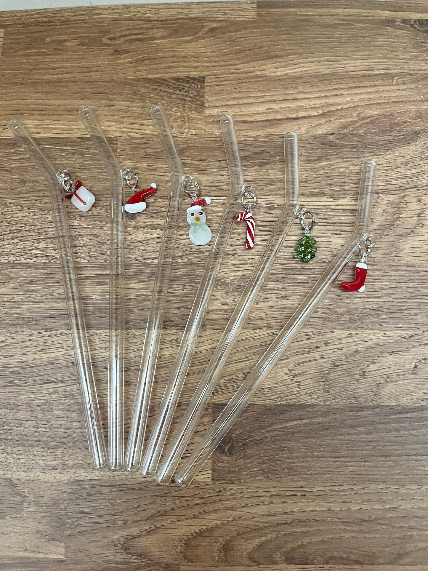 Sugrör i glas X-MAS 6-pack