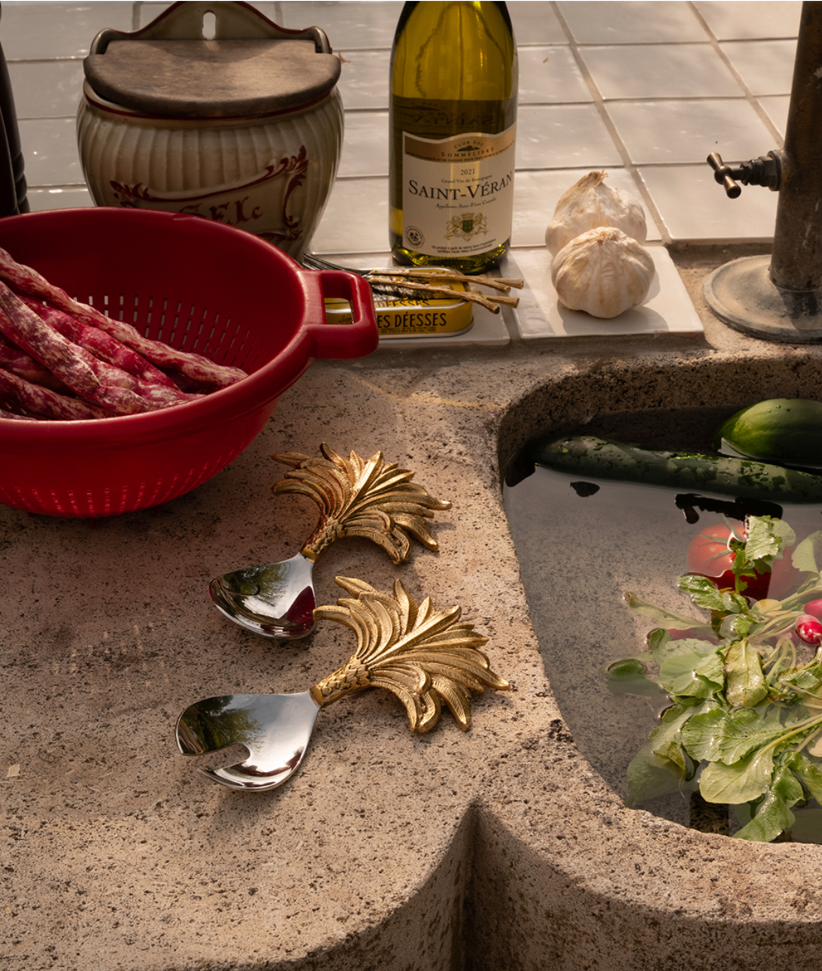 Salladsbestick GOLDEN PALM server set