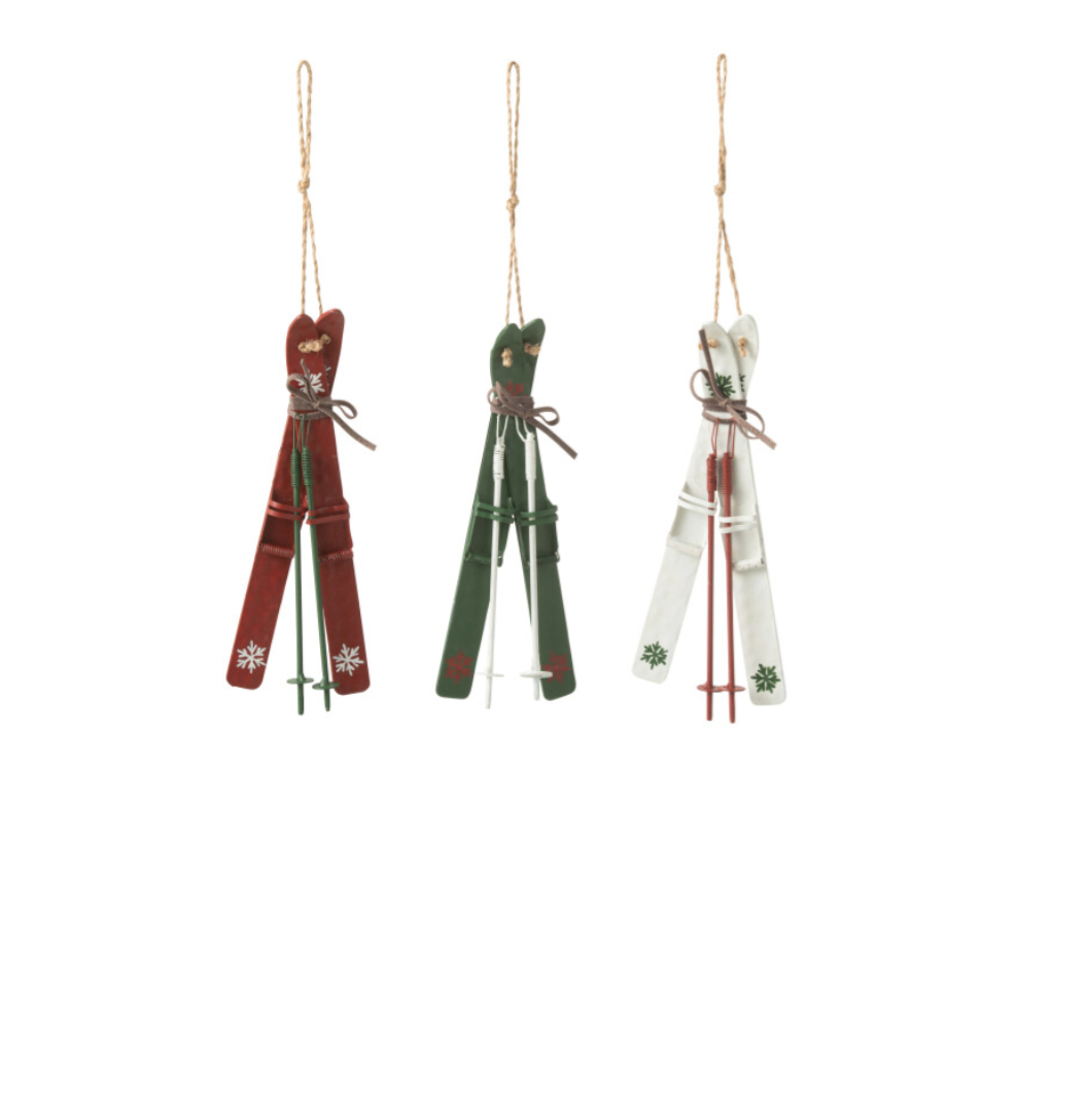 Julgransdekor SKI-TASTIC FUN (23 cm) VIT