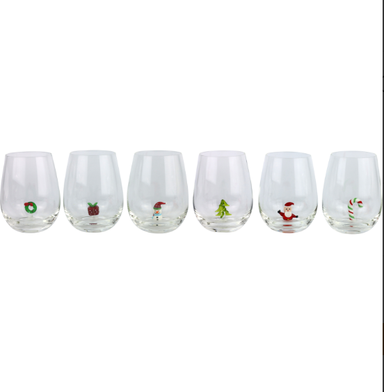 Glas JOLLY CHRISTMAS 6-pack