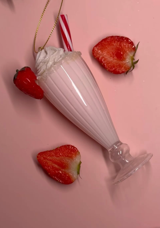 Julgransdekor MERRY MILKSHAKE (13 cm)