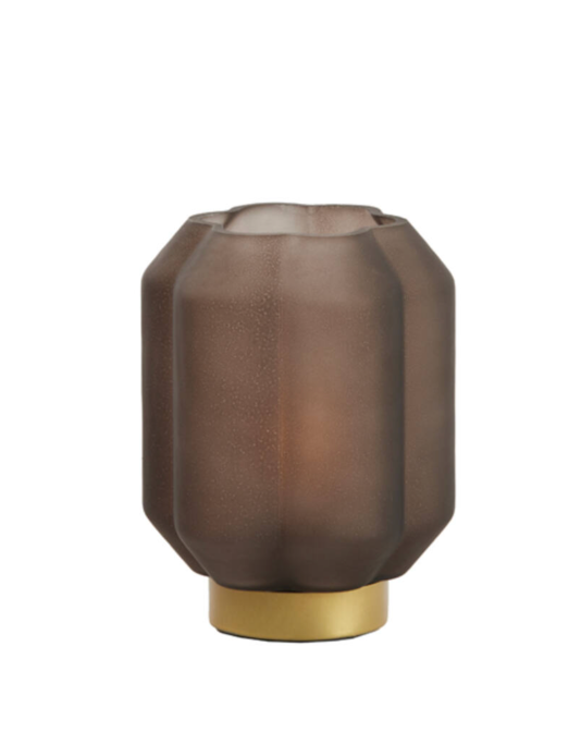 Batterilampa AURORA Small - Mörkbrun