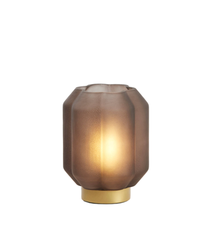 Batterilampa AURORA Small - Mörkbrun