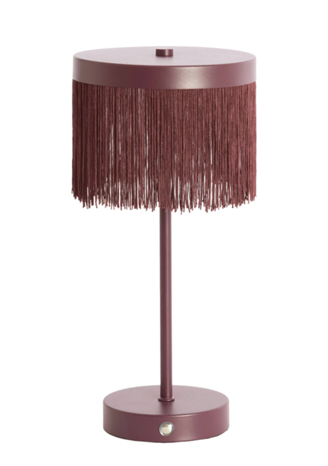 Uppladdningsbar Bordslampa PETIT CHÉRIE - vinröd