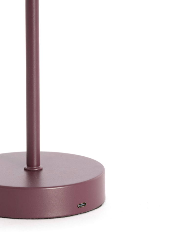 Uppladdningsbar Bordslampa PETIT CHÉRIE - vinröd