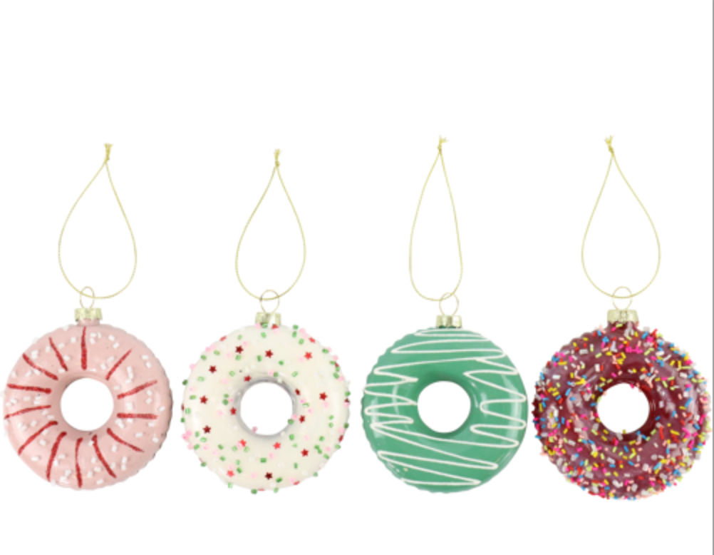 Julgransdekor MERRY GLAZE-MAS - small (8 cm) rosa