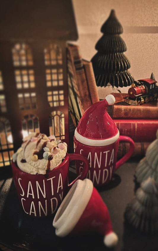 Mugg med lock SANTA CANDY