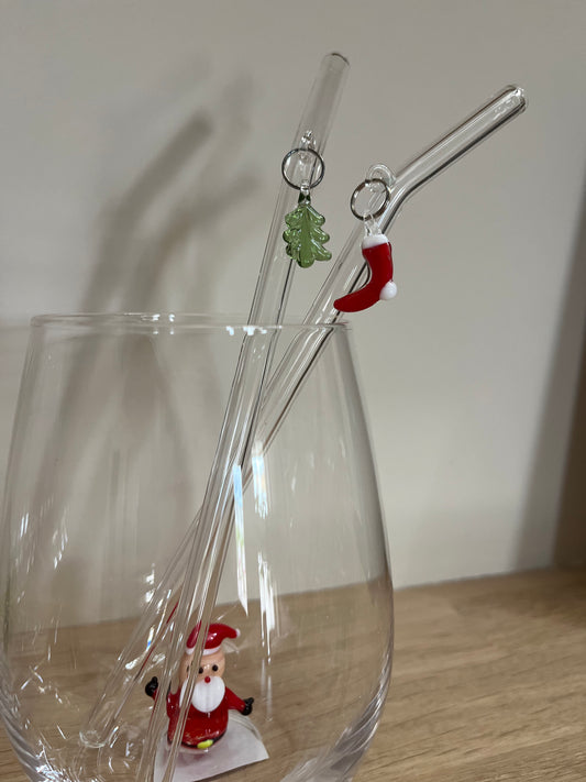 Sugrör i glas X-MAS 6-pack