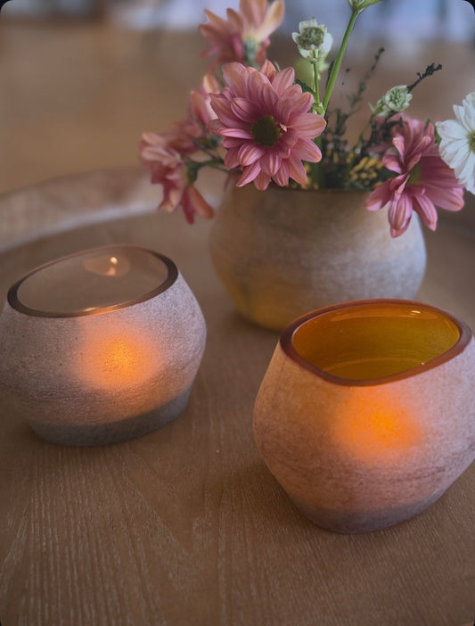 Ljuslykta ARIA - amber small