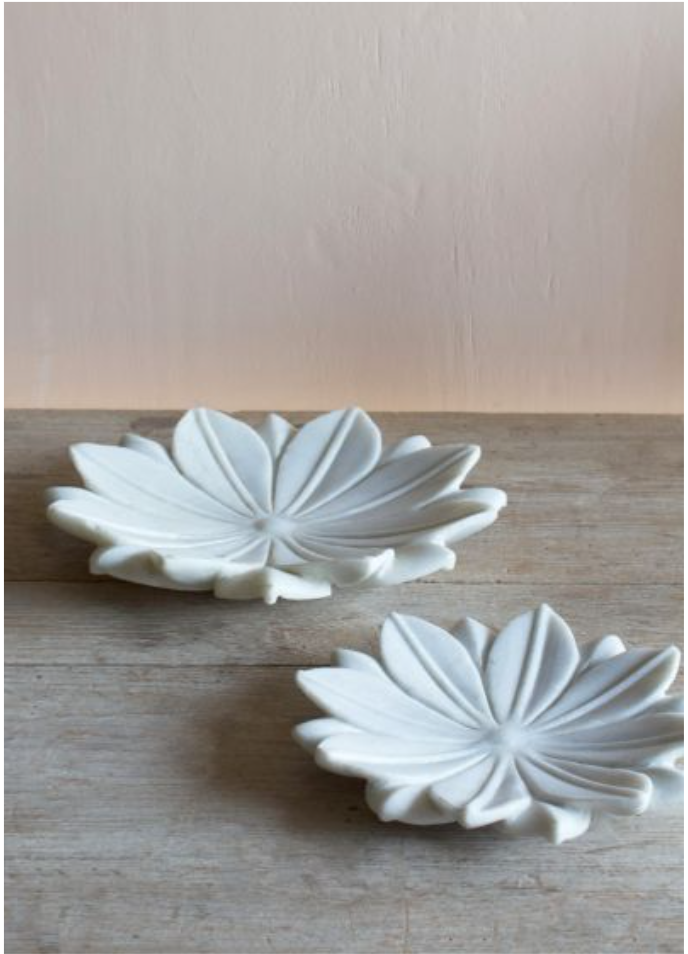 Uppläggningsfat marmor LOTUS BLOOM Medium