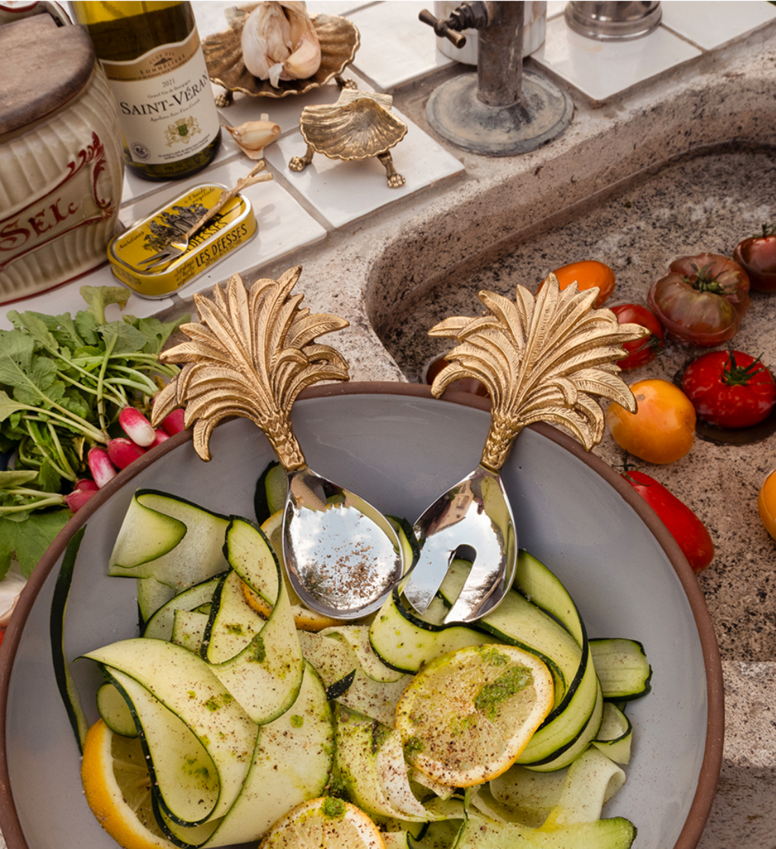 Salladsbestick GOLDEN PALM server set