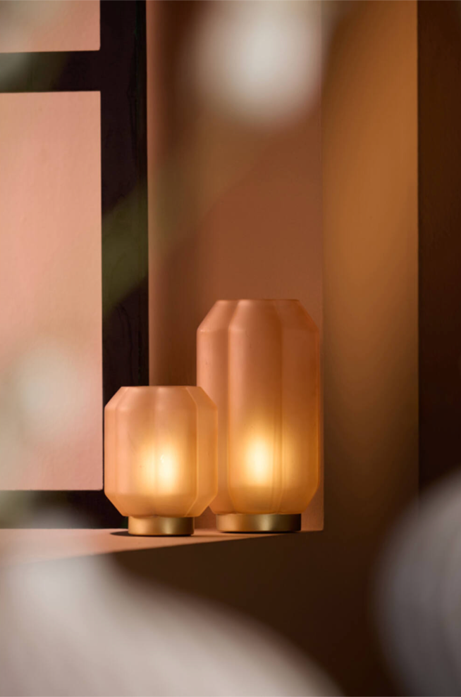 Batterilampa AURORA Large - Peach