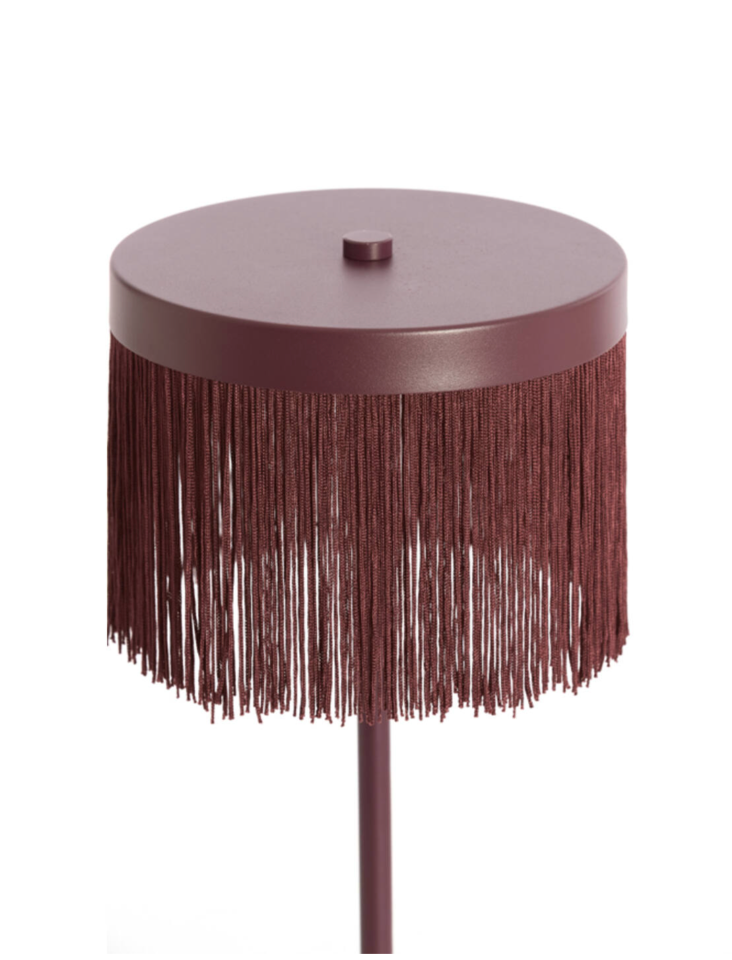 Uppladdningsbar Bordslampa PETIT CHÉRIE - vinröd