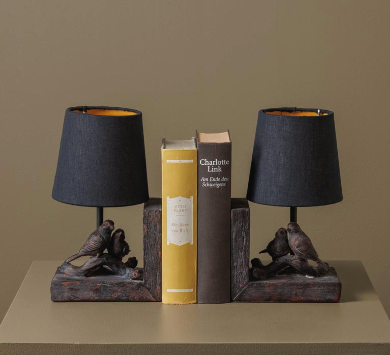 Bokstöd med lampor LUNA BOOKENDS