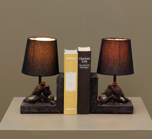 Bokstöd med lampor LUNA BOOKENDS