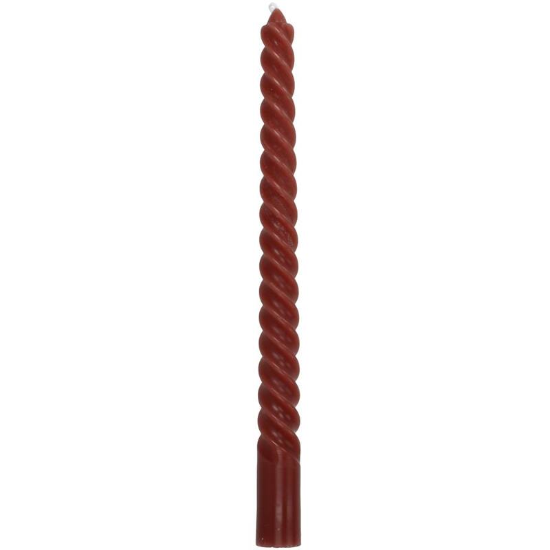 Ljus TWIST 4-pack - Vinröd/brun