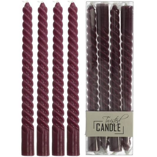 Ljus TWIST 4-pack - Lila