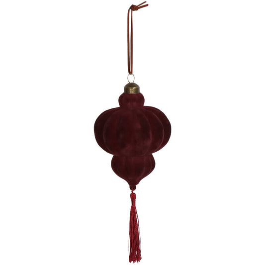 Julgransdekor VELVET ROUGE TASSEL (15cm)