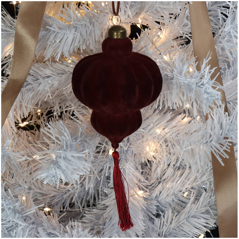 Julgransdekor VELVET ROUGE TASSEL (15cm)