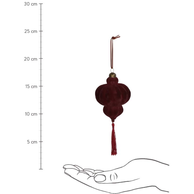 Julgransdekor VELVET ROUGE TASSEL (15cm)